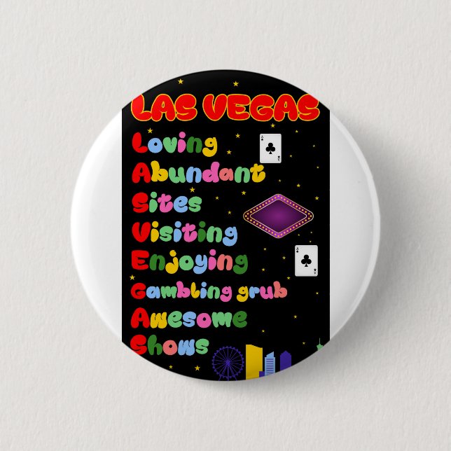 Botón de acrónimo turístico de Las Vegas (Anverso)