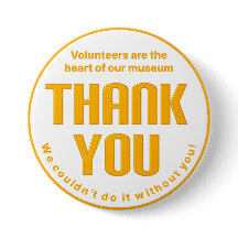 Botón de agradecimiento del voluntario del museo