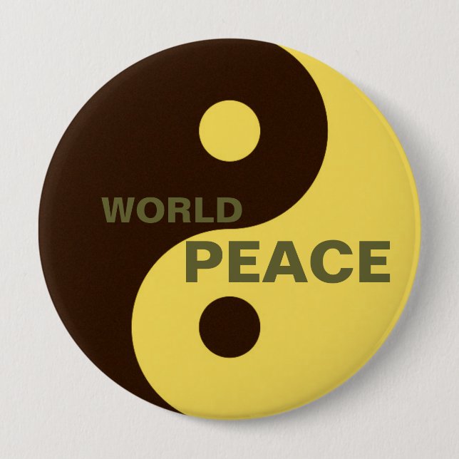 botón de ajuste de la paz mundial de yin yang (Anverso)