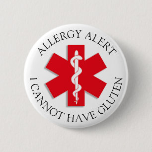 Botón de alerta de alergia grave de GLUTEN
