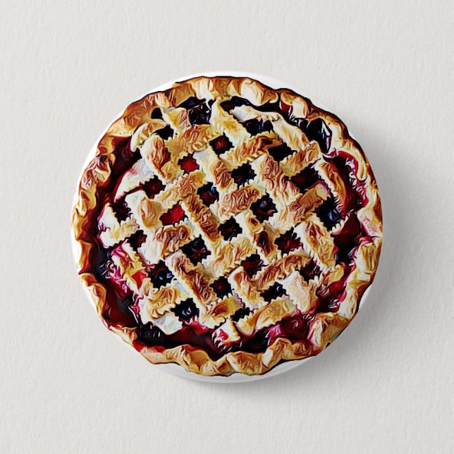 Botón de alimentos divertidos para Blueberry Pie (Anverso)