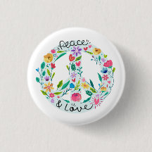 botón de amor de paz