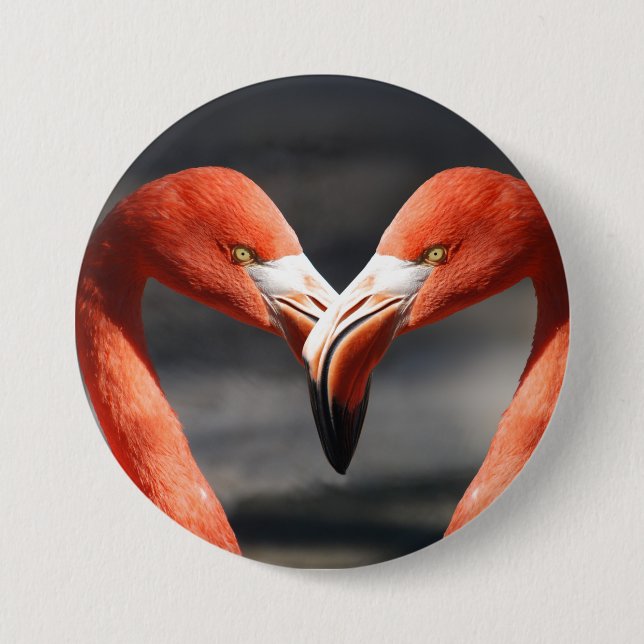 botón de amor Flamingo rosa (Anverso)