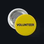 Botón de anclaje elegante sencillo amarillo negro<br><div class="desc">Texto de Personalizable de estilo sencillo y elegante de color negro y amarillo,  minimalista y voluntario,  cree su propio botón</div>