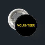 Botón de anclaje elegante sencillo y negro volunta<br><div class="desc">Texto de Personalizable de estilo sencillo y elegante de color negro y amarillo,  minimalista y voluntario,  cree su propio botón</div>