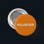 Botón de anclaje elegante simple del naranja volun<br><div class="desc">Naranja voluntario y botón blanco sencillo y elegante de fijación. minimalista estilo elegante y sencillo. Personalizable completo de texto blanco,  fondo naranja,  puede editar y personalizar los colores y crear los propios. Ideal para negocios,  oficinas,  eventos,  conferencias,  bibliotecas,  centros comunitarios,  organizaciones sin fines de lucro,  etc</div>