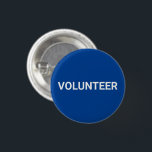 Botón de anclaje elegante simple y azul voluntario<br><div class="desc">Texto de Personalizable de estilo sencillo y elegante de color azul y blanco,  sencillo y voluntario,  cree su propio botón</div>