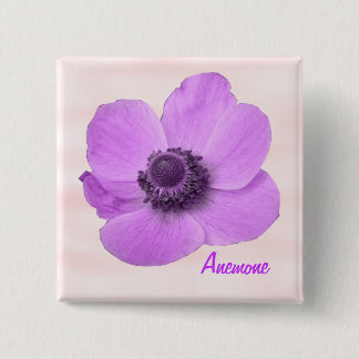 Botón de anémona rosada de personalizable
