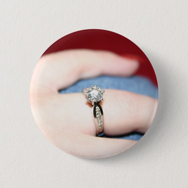 Botón de anillo de boda - Personalizable (Anverso)