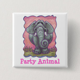Botón de Animal de Fiesta Elefante