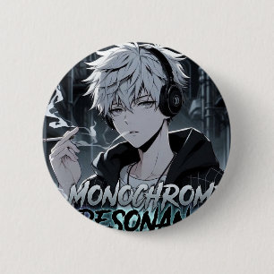 Botón de Anime Urbano de Resonancia Monocroma - Ed