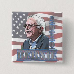 Botón de apoyo a Bernie Sanders en las elecciones