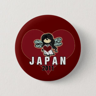 Botón de apoyo a Japón Hada japonesa pequeña