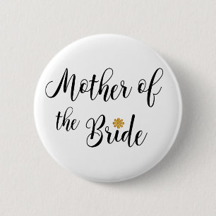 botón de apoyo de la fiesta de la boda de la madr