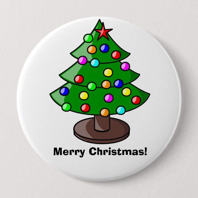 Botón de árbol de Navidad "Feliz Navidad" (Anverso)