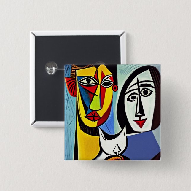 Botón de Arte Abstracto (Anverso y reverso)