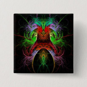 Botón de arte abstracto carnaval (cuadrado)