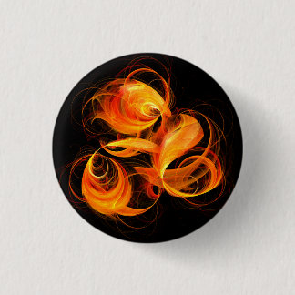 Botón de arte abstracto de bola de fuego (redondo)