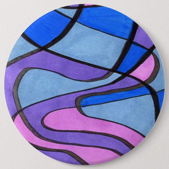 botón de arte abstracto de Guay Morningl (Anverso)