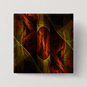 Botón de arte abstracto de jungla mística (cuadrad