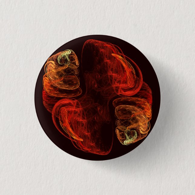Botón de arte abstracto de metamorfosis (redondo) (Anverso)