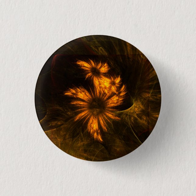 botón de arte abstracto de Mystique Garden (redond (Anverso)