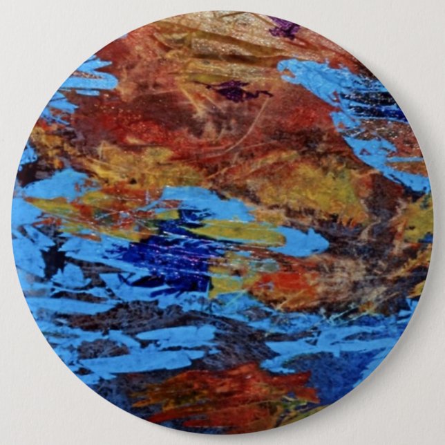 botón de arte abstracto de "Streams de otoño" (Anverso)