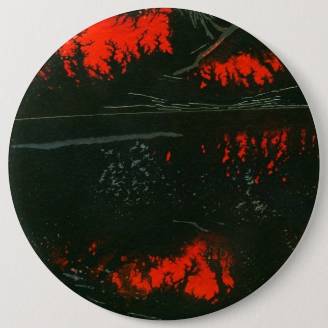 Botón de arte abstracto de "Swamp Fire" (Anverso)