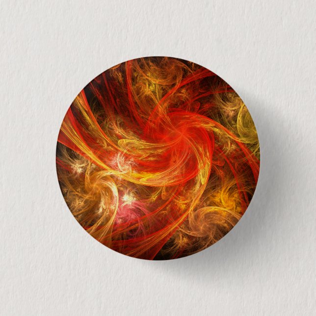 Botón de arte abstracto Firestorm Nova (redondo) (Anverso)