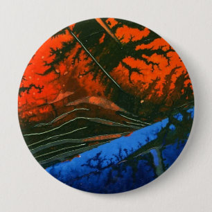 botón de arte abstracto "Swamp Fire 6"