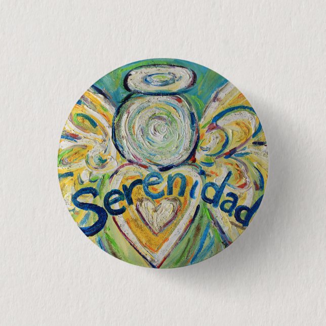 Botón de arte Ángel de Serenidad Lapel Pin Pendant (Anverso)