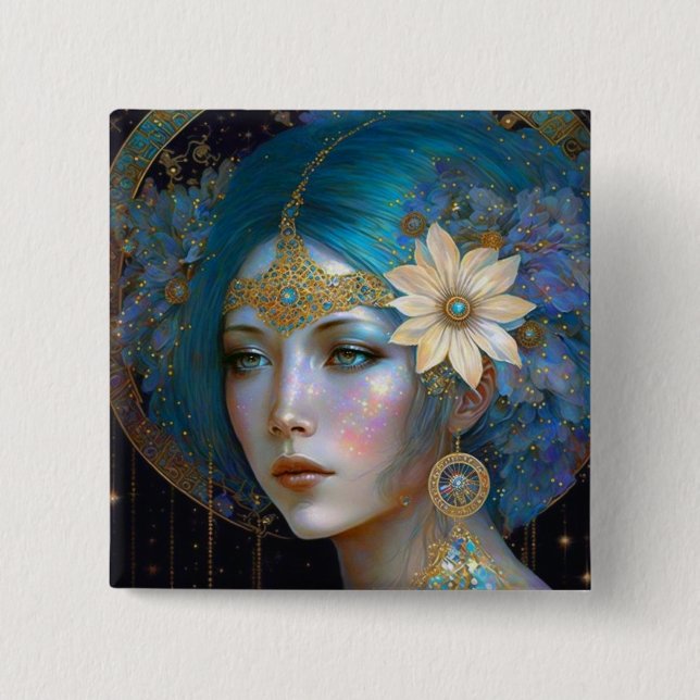 Botón de arte de fantasía de diosa (Anverso)