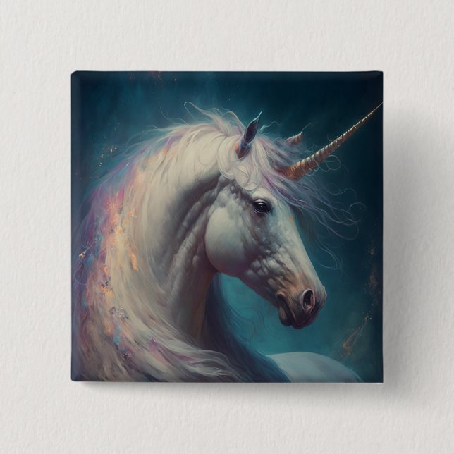 Botón de arte de fantasía de Unicorn (Anverso)