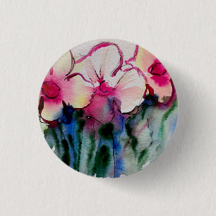 Botón de arte de flores coloridas