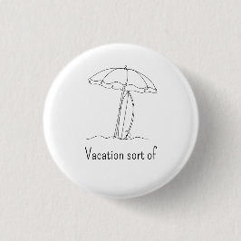 Botón de arte de línea de playa personalizado | Va