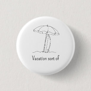 Botón de arte de línea de playa personalizado Va