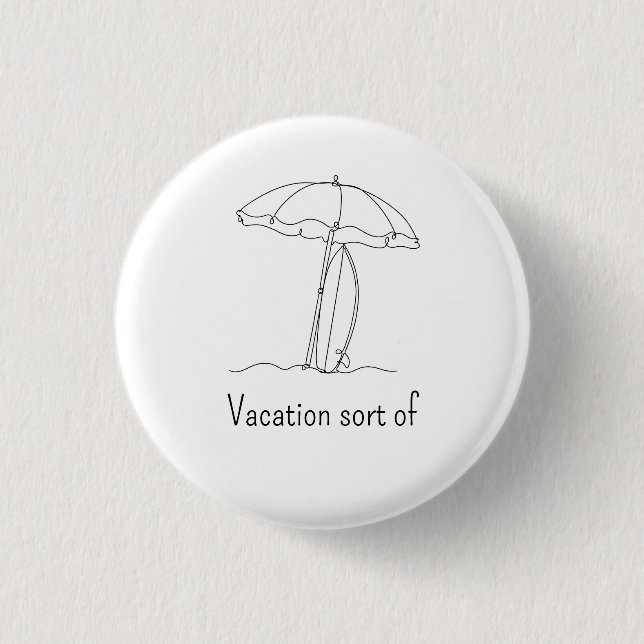 Botón de arte de línea de playa personalizado | Va (Anverso)