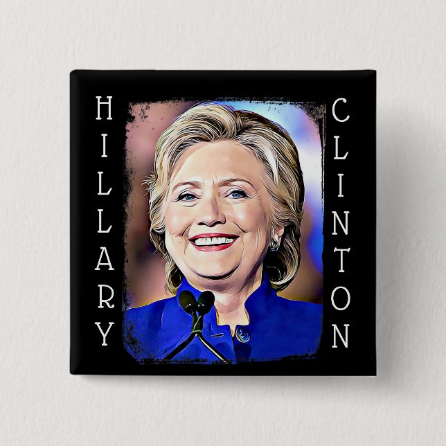 botón de arte digital de Hilary Clinton Memorabili (Anverso)