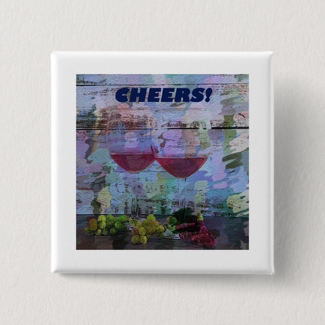 Botón de arte digital de impresiones de vino (Anverso)
