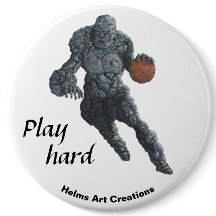 Botón de arte Fantasía Deporte de baloncesto de St