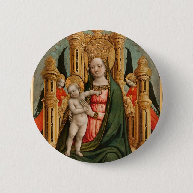 botón de arte "La Virgen y el Niño" (Anverso)