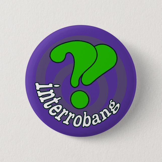 botón de arte pop interrobang - borroso (Anverso)