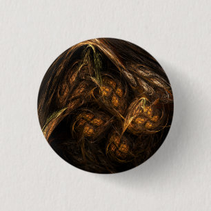 Botón de arte Resumen de Tierra Madre (redondo)