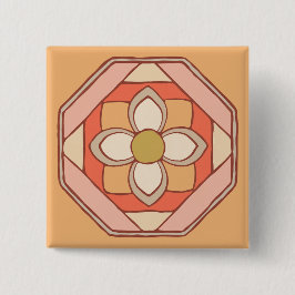 Botón de artes de patrones coreanos tradicionales