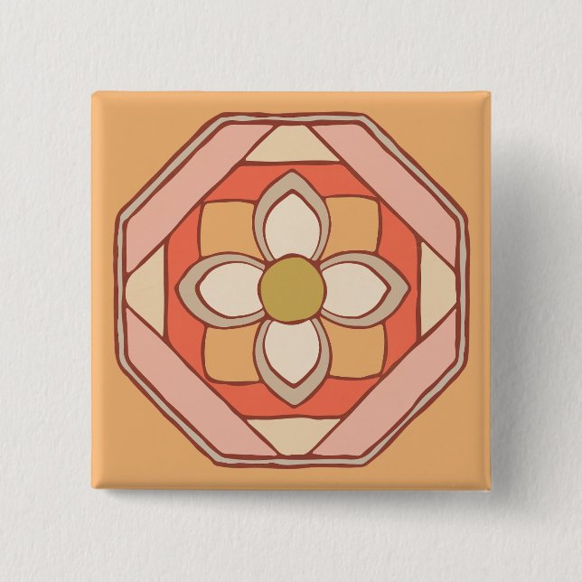 Botón de artes de patrones coreanos tradicionales (Anverso)