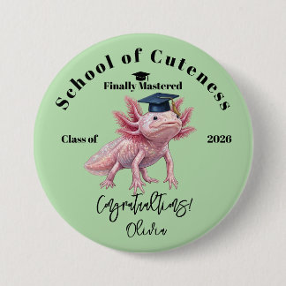Botón de Axolotl de Graduación - Orgullo de Famili