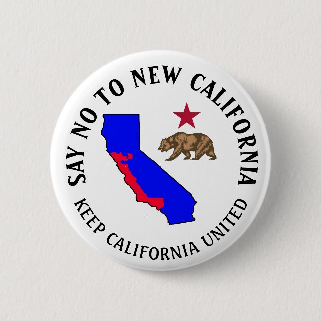 Botón de ayuda de Say No a New California (Anverso)