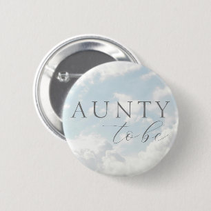 Botón de Baby Shower Aunty To Be Cloud Nine