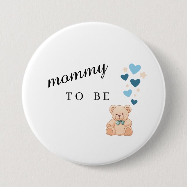 Botón de Baby Shower "Mamá en Camino" (Anverso)