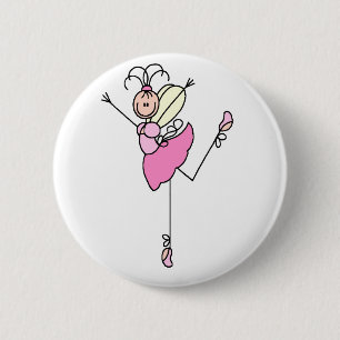 Botón de bailarina ángel rosa